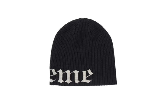 Supreme Old English Printed Beanie Black