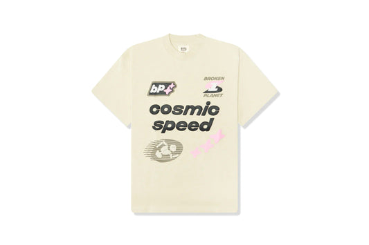 Broken Planet Cosmic Speed T-Shirt Bone White