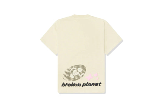 Broken Planet Cosmic Speed T-Shirt Bone White