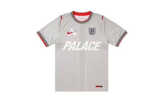 Palace x Nike England Dri-FIT Academy Pro Short Sleeve Football Top Pewter Grey/Bright Crimson