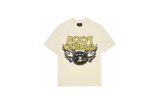 Broken Planet Foot On The Gas T-shirt Vanilla White