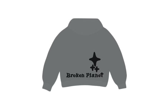Broken Planet Hidden in the Dark Hoodie Shadow Grey