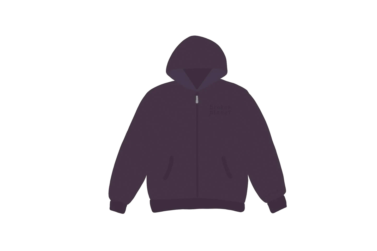 Broken Planet Basics Zip Up Nightshade
