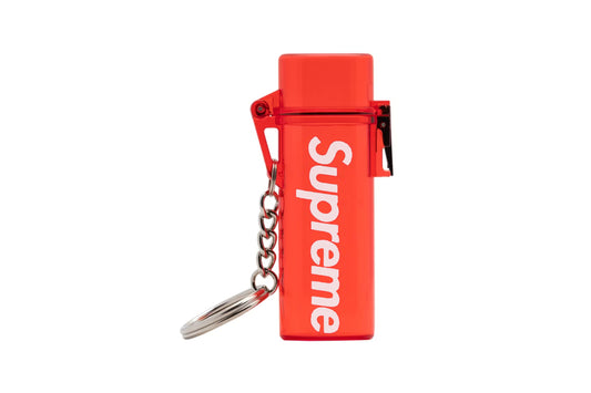 Supreme Waterproof Lighter Case Keychain Red