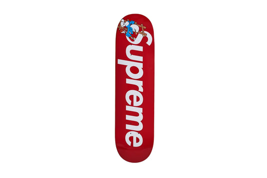 Supreme Smurfs Skateboard Deck Red