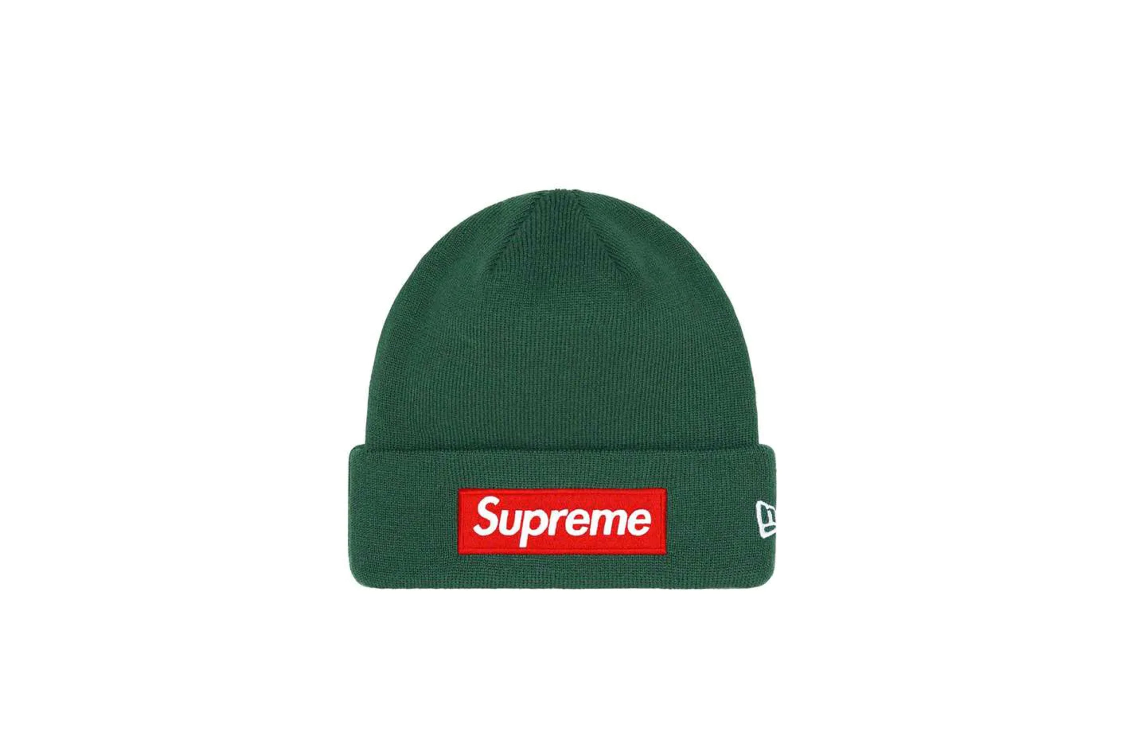 Supreme New Era Box Logo Beanie Dark Pine – AfterStock