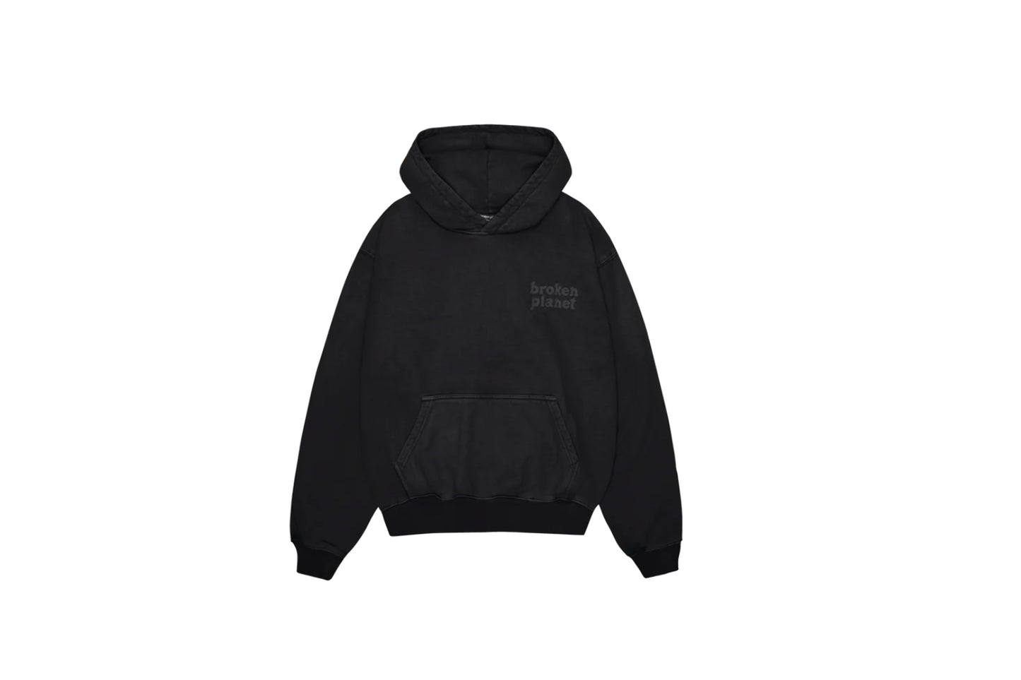 Broken Planet Basics Hoodie Washed Midnight Black