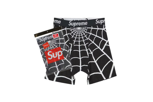 Supreme Hanes Spider-Man Boxer Briefs (2 Pack) Black