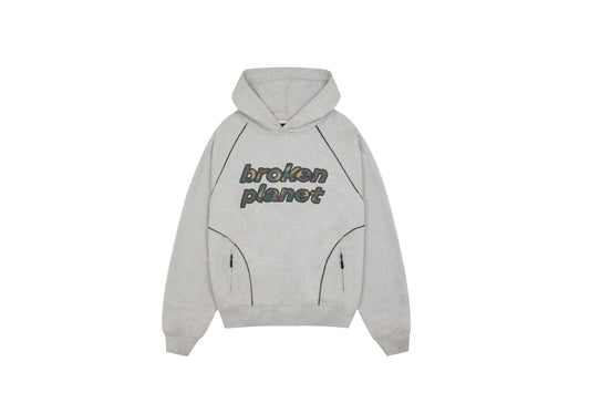 Broken Planet Performance Hoodie Heather Grey Camo