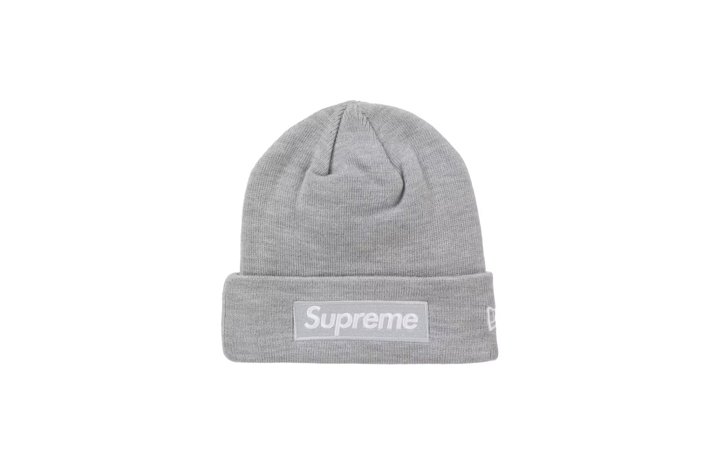 Supreme New Era Box Logo Beanie (FW24) Heather Grey