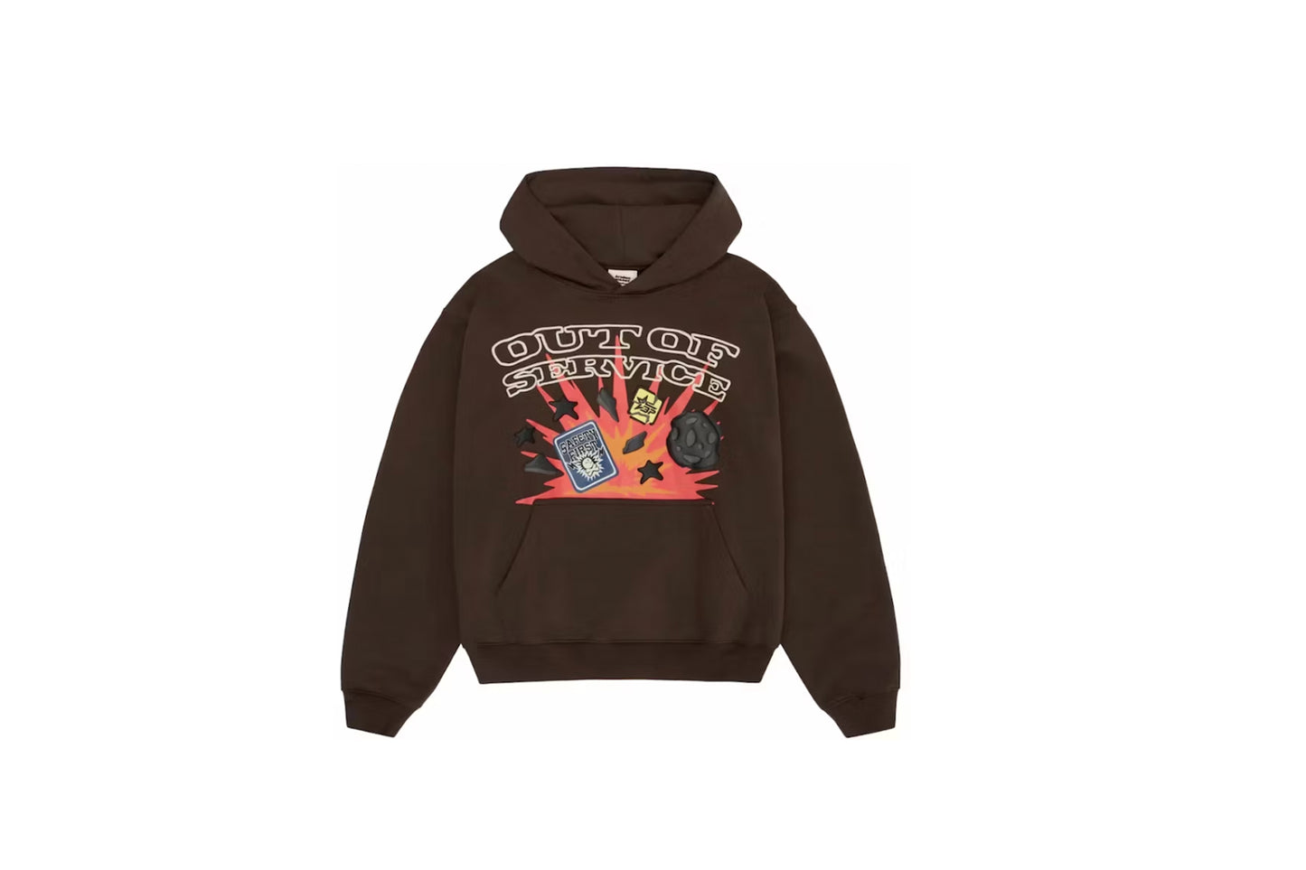 Broken Planet Out Of Service Hoodie Brown