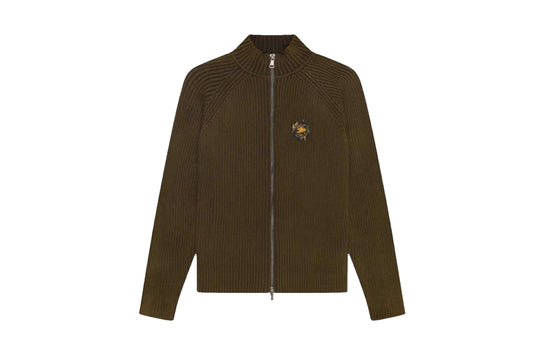 Broken Planet Ribbed Zip-Up Jacket Washed Brown
