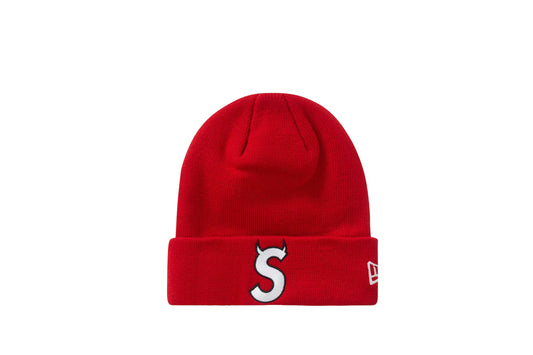 Supreme New Era S Logo Beanie Red FW22