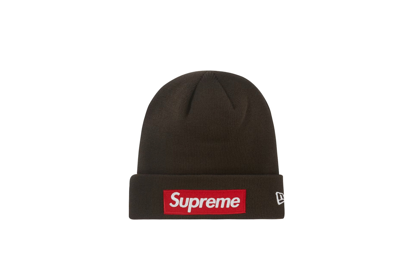 Supreme New Era Box Logo Beanie Brown