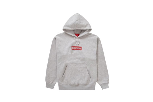 Supreme Inside Out Box Logo Hooded Sweatshirt Heather Grey