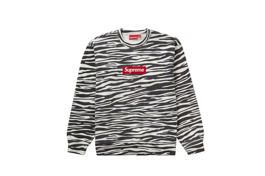 Supreme Box Logo Crewneck Zebra